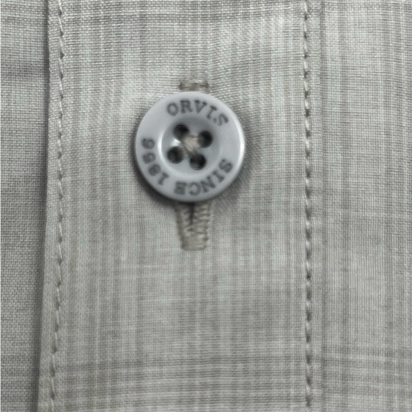 Orvis Classic Collection Shirt XXL Gray Plaid Button Up Short Sleeve Outdoor Men - Picture 9 of 14